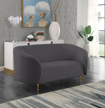 Load image into Gallery viewer, Lavilla Cream Velvet Loveseat