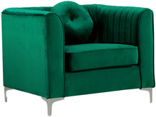 Load image into Gallery viewer, Isabelle Green Velvet Chair