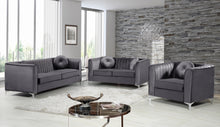 Load image into Gallery viewer, Isabelle Grey Velvet Chair
