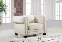 Load image into Gallery viewer, Bowery Cream Velvet Chair