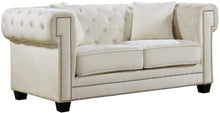 Load image into Gallery viewer, Bowery Cream Velvet Loveseat