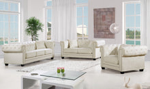 Load image into Gallery viewer, Bowery Cream Velvet Sofa