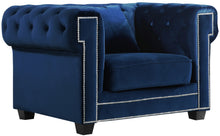 Load image into Gallery viewer, Bowery Navy Velvet Chair