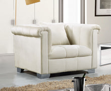 Load image into Gallery viewer, Kayla Cream Velvet Chair