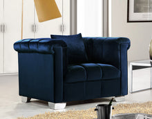 Load image into Gallery viewer, Kayla Navy Velvet Chair
