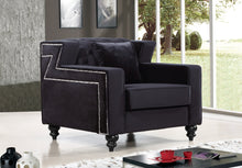 Load image into Gallery viewer, Harley Black Velvet Chair