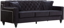 Load image into Gallery viewer, Harley Black Velvet Sofa
