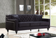 Load image into Gallery viewer, Harley Black Velvet Sofa