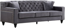 Load image into Gallery viewer, Harley Grey Velvet Sofa