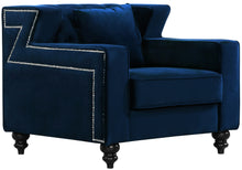 Load image into Gallery viewer, Harley Navy Velvet Chair