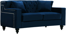Load image into Gallery viewer, Harley Navy Velvet Loveseat