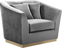 Load image into Gallery viewer, Arabella Grey Velvet Chair