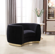 Load image into Gallery viewer, Julian Black Velvet Chair