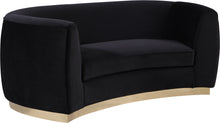 Load image into Gallery viewer, Julian Black Velvet Loveseat