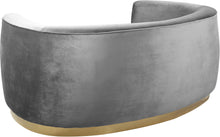Load image into Gallery viewer, Julian Grey Velvet Loveseat