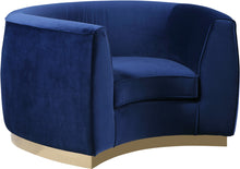 Load image into Gallery viewer, Julian Navy Velvet Chair