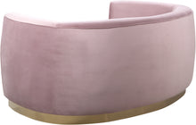 Load image into Gallery viewer, Julian Pink Velvet Loveseat
