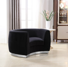 Load image into Gallery viewer, Julian Black Velvet Chair