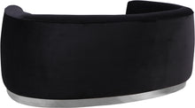 Load image into Gallery viewer, Julian Black Velvet Loveseat