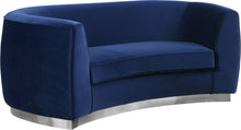 Load image into Gallery viewer, Julian Navy Velvet Loveseat