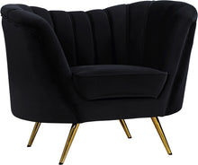 Load image into Gallery viewer, Margo Black Velvet Chair