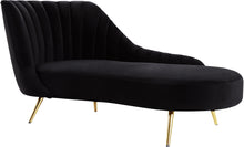 Load image into Gallery viewer, Margo Black Velvet Chaise