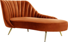 Load image into Gallery viewer, Margo Cognac Velvet Chaise