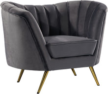 Load image into Gallery viewer, Margo Grey Velvet Chair