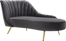 Load image into Gallery viewer, Margo Grey Velvet Chaise