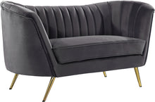 Load image into Gallery viewer, Margo Grey Velvet Loveseat