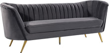 Load image into Gallery viewer, Margo Grey Velvet Sofa