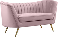 Load image into Gallery viewer, Margo Pink Velvet Loveseat