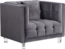 Load image into Gallery viewer, Mariel Grey Velvet Chair