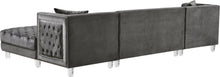 Load image into Gallery viewer, Moda Black Velvet 3pc. Sectional
