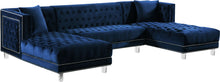 Load image into Gallery viewer, Moda Black Velvet 3pc. Sectional