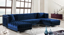 Load image into Gallery viewer, Moda Black Velvet 3pc. Sectional