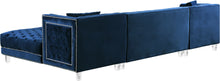 Load image into Gallery viewer, Moda Black Velvet 3pc. Sectional