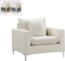 Load image into Gallery viewer, Naomi Cream Velvet Chair