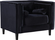 Load image into Gallery viewer, Taylor Black Velvet Chair