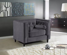 Load image into Gallery viewer, Taylor Black Velvet Chair