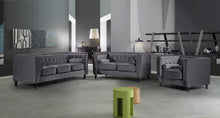 Load image into Gallery viewer, Taylor Black Velvet Chair