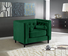 Load image into Gallery viewer, Taylor Green Velvet Chair