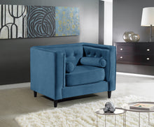Load image into Gallery viewer, Taylor Light Blue Velvet Chair