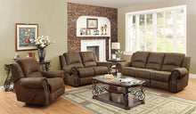 Load image into Gallery viewer, Sir Rawlinson Brown Reclining Loveseat