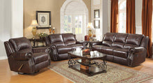 Load image into Gallery viewer, Sir Rawlinson Tobacco Leather Reclining Loveseat
