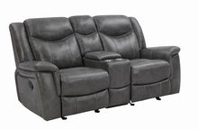 Load image into Gallery viewer, Conrad Transitional Grey Motion Loveseat
