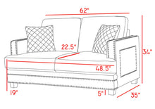 Load image into Gallery viewer, Ferrara Black Leather Loveseat