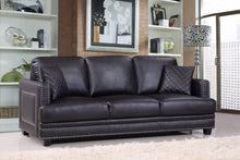 Load image into Gallery viewer, Ferrara Black Leather Sofa