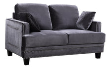 Load image into Gallery viewer, Ferrara Grey Velvet Loveseat