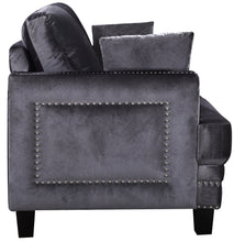 Load image into Gallery viewer, Ferrara Grey Velvet Loveseat